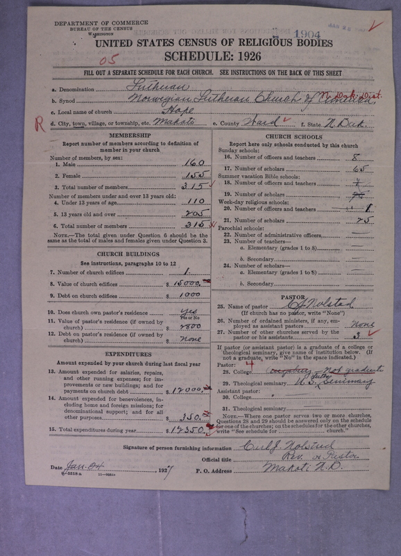 Scan of Norwegian Lutheran Church of America: 1904