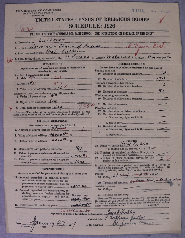 Scan of Norwegian Lutheran Church of America: 1191