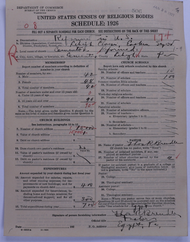 Scan of Reformed Church in the United States: 506