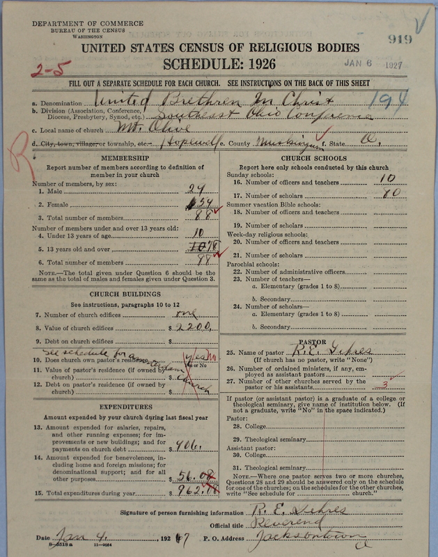 Scan of Church of the United Brethren in Christ: 919