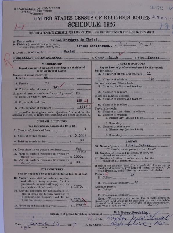 Scan of Church of the United Brethren in Christ: 2272