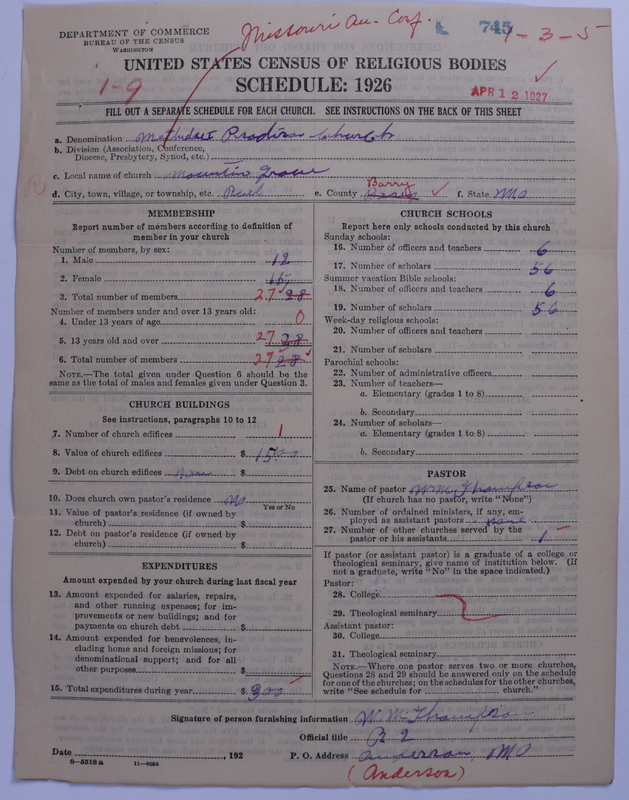 Scan of Methodist Protestant Church: 745