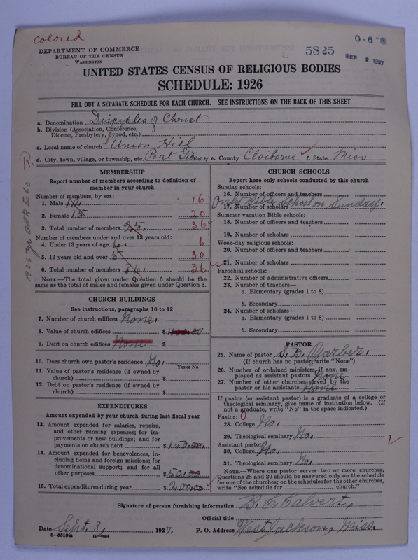 Scan of Disciples of Christ: 5825