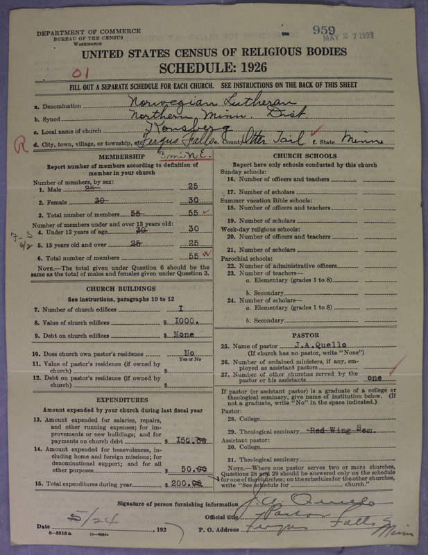 Scan of Norwegian Lutheran Church of America: 959