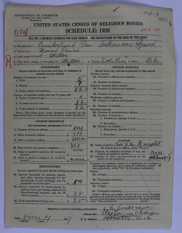 Scan of Cumberland Presbyterian Church: 860