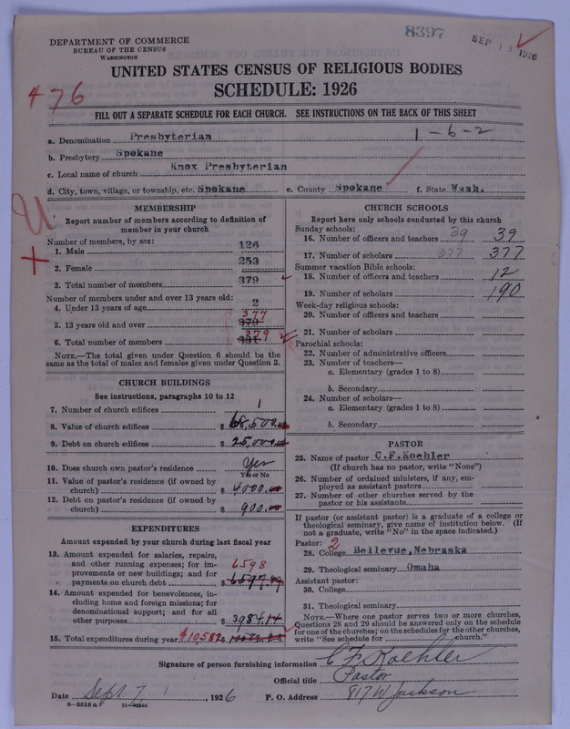 Scan of Presbyterian Church in the United States of America: 8397