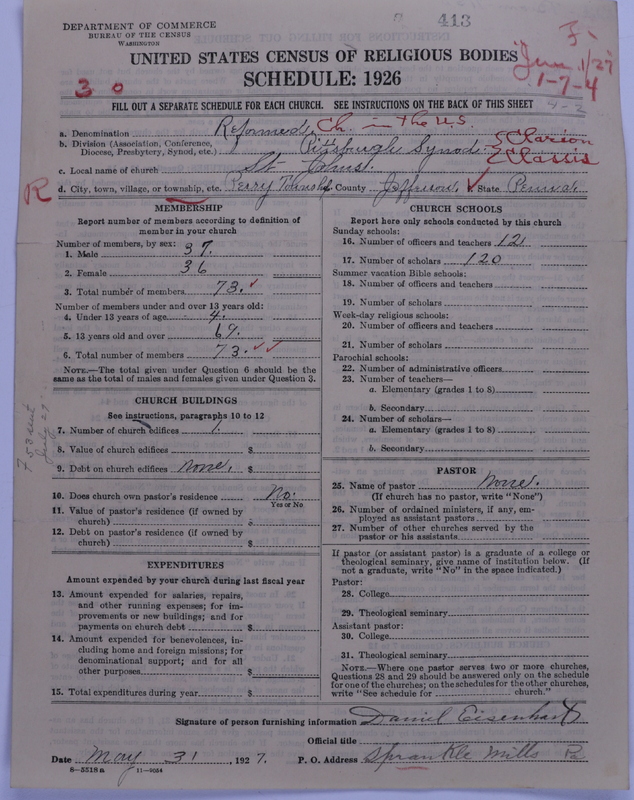 Scan of Reformed Church in the United States: 413