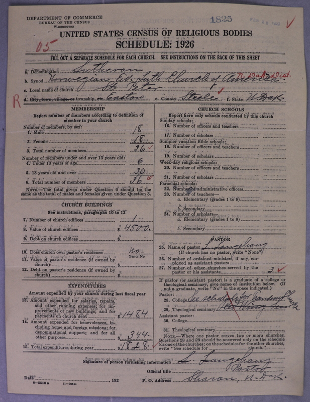 Scan of Norwegian Lutheran Church of America: 1825