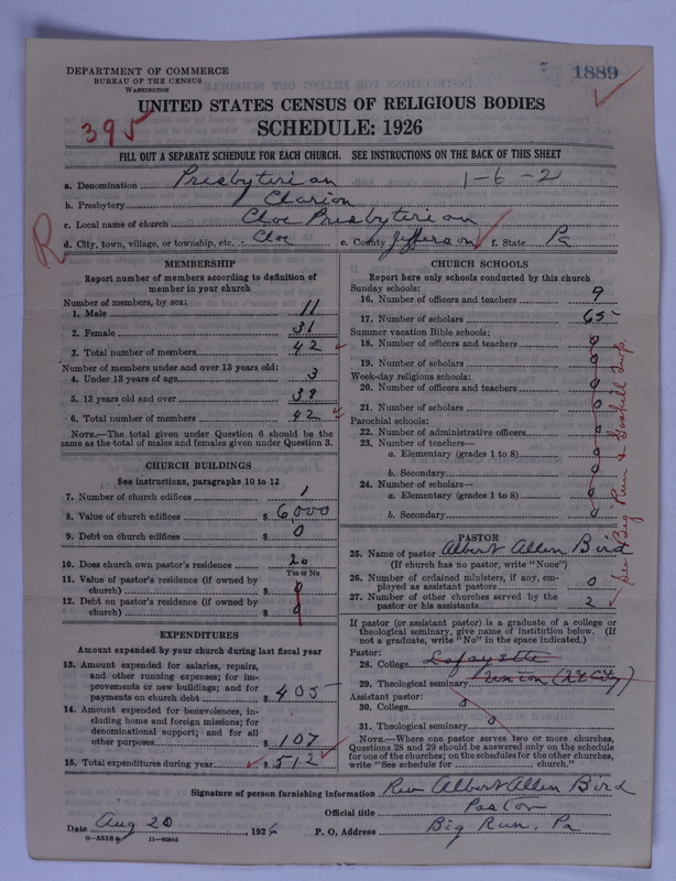 Scan of Presbyterian Church in the United States of America: 1889
