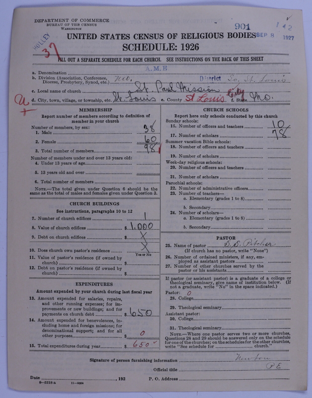 Scan of African Methodist Episcopal Church: 901