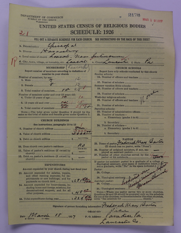 Scan of Protestant Episcopal Church: 2178
