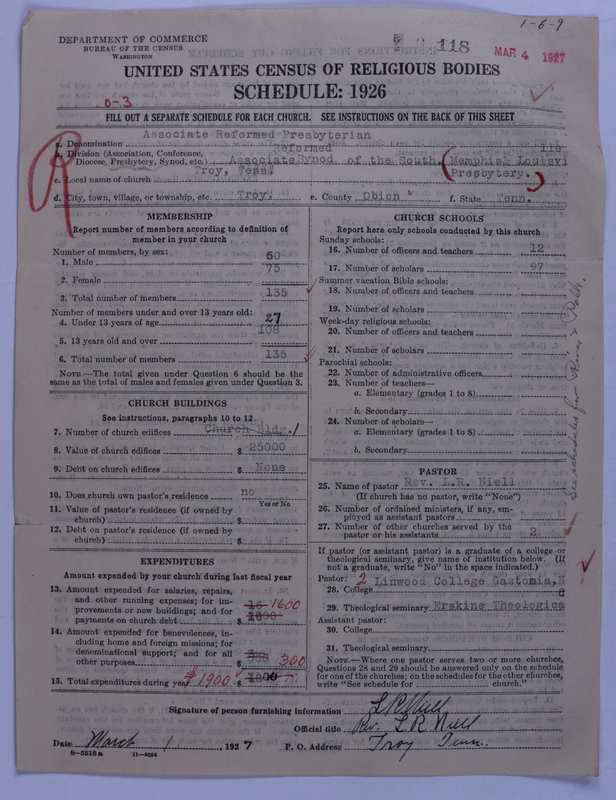 Scan of Associate Reformed Presbyterian Church: 118
