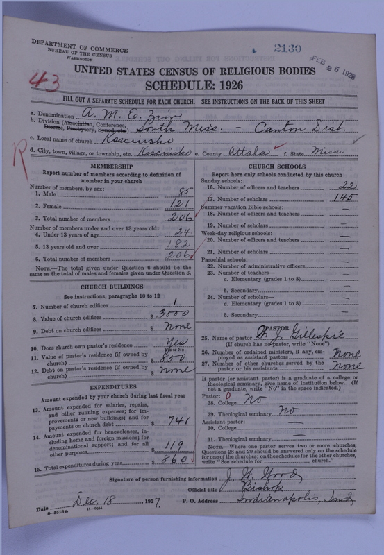 Scan of African Methodist Episcopal Zion Church: 2130
