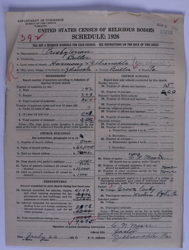 Scan of Presbyterian Church in the United States of America: 1562