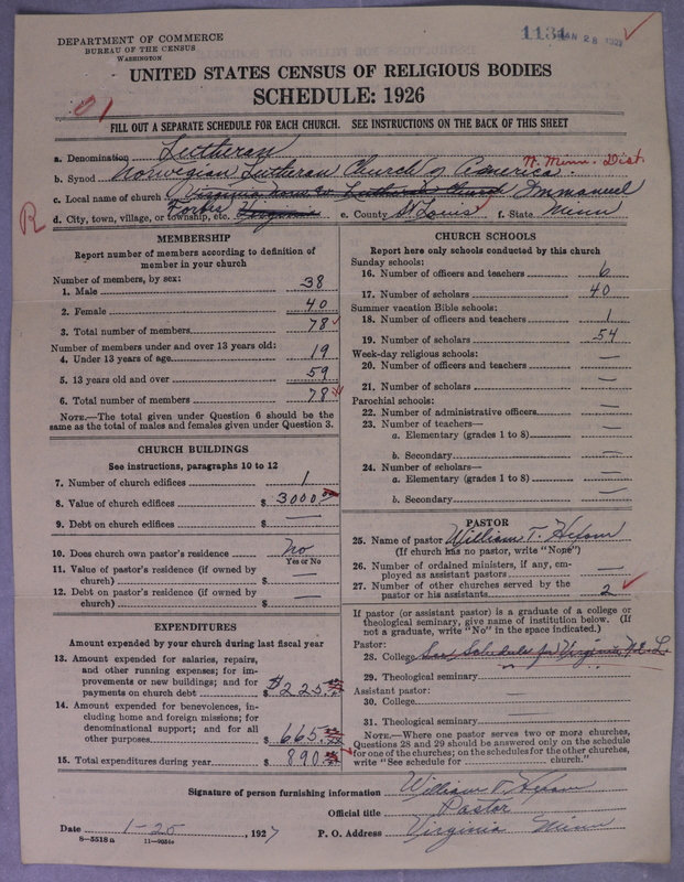 Scan of Norwegian Lutheran Church of America: 1131