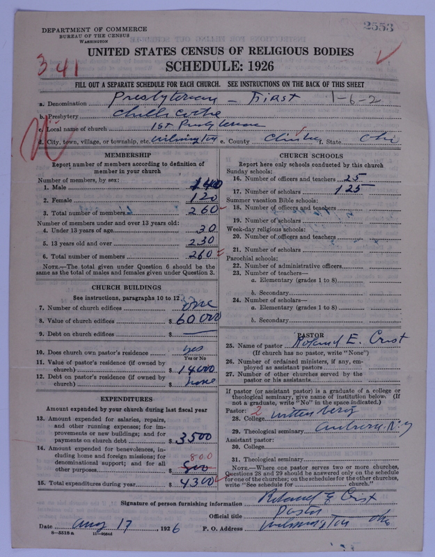 Scan of Presbyterian Church in the United States of America: 2553