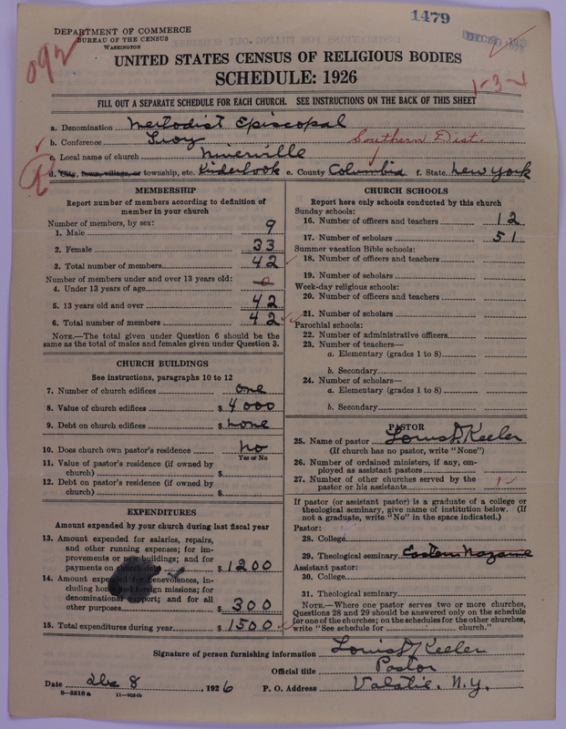 Scan of Methodist Episcopal Church: 1479