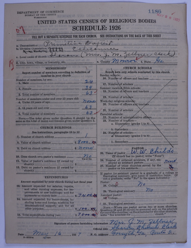 Scan of Primitive Baptists: 1186