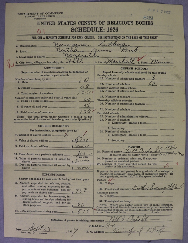 Scan of Norwegian Lutheran Church of America: 829