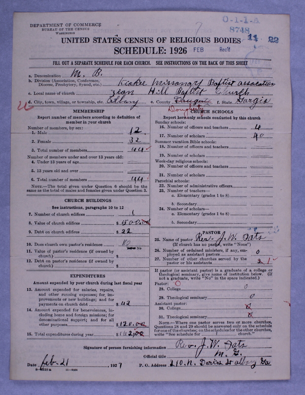 Scan of Negro Baptists: 8748