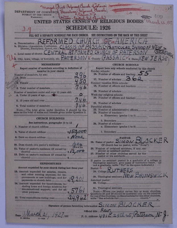 Scan of Reformed Church in America: 409