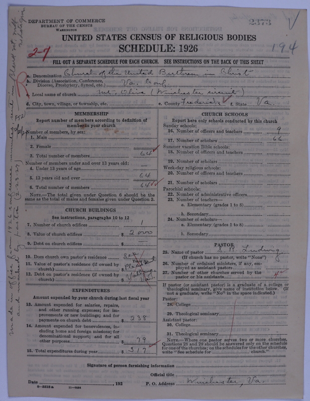 Scan of Church of the United Brethren in Christ: 2373