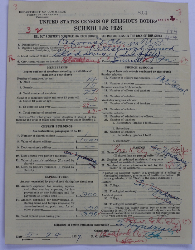 Scan of Reformed Church in the United States: 814