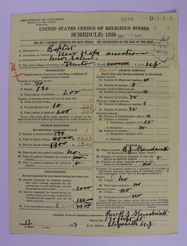 Scan of Negro Baptists: 5379