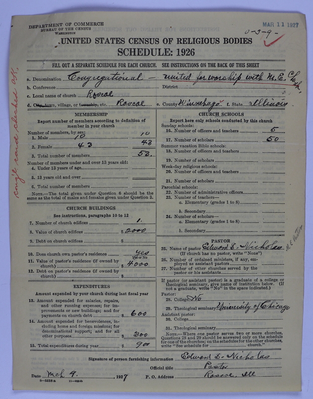 Scan of Federated Churches: