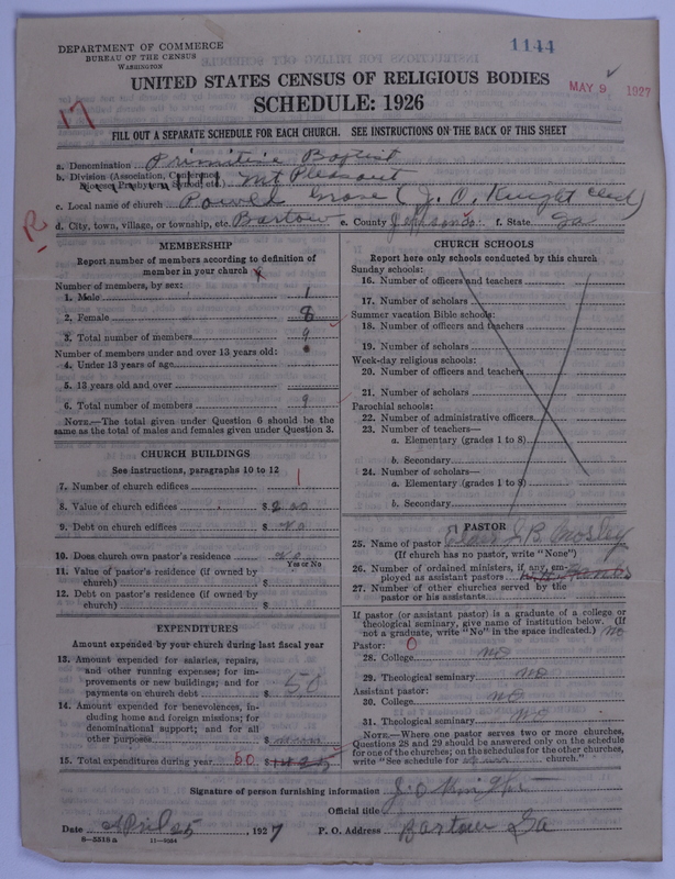 Scan of Primitive Baptists: 1144