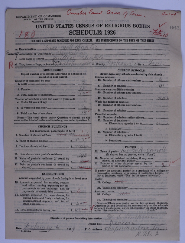 Scan of Free Will Baptists: 663