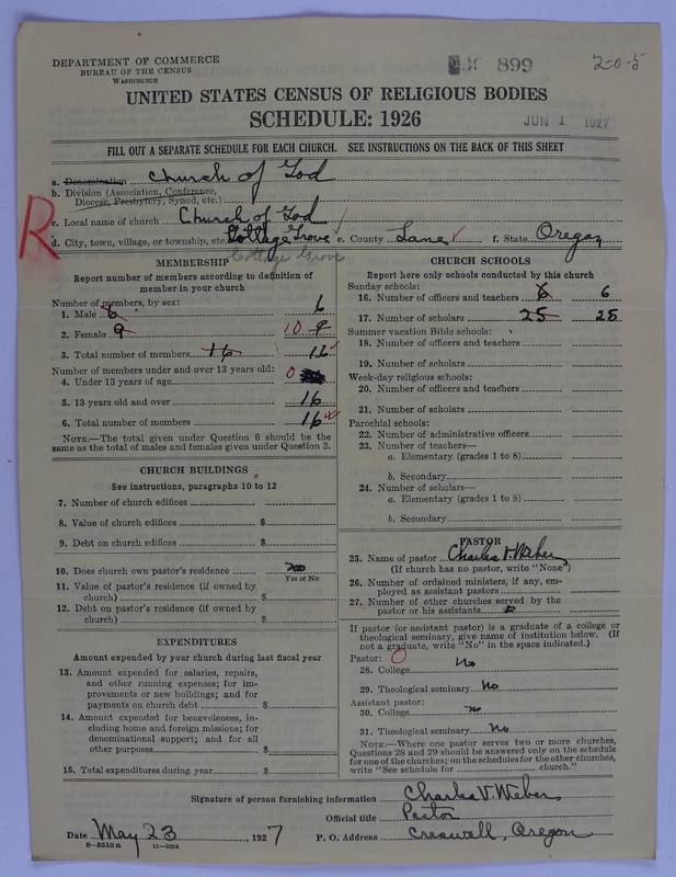 Scan of Church of God (Headquarters, Anderson, Ind.): 899