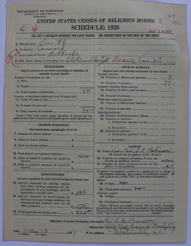 Scan of Presbyterian Church in the United States: 995