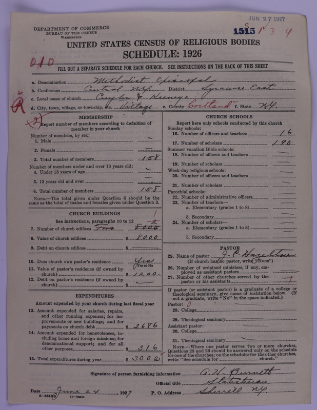 Scan of Methodist Episcopal Church: 1515