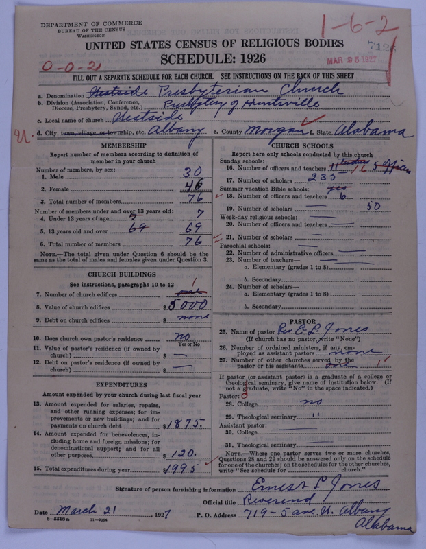 Scan of Presbyterian Church in the United States of America: 7126