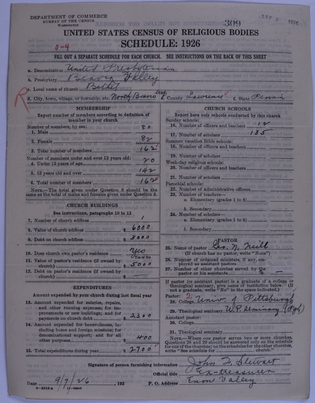 Scan of United Presbyterian Church of North America: 309