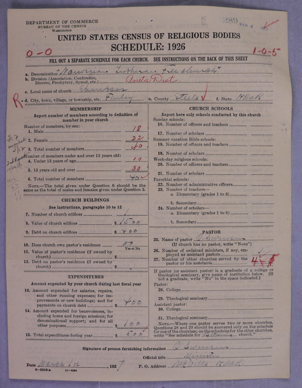 Scan of Lutheran Free Church: 289