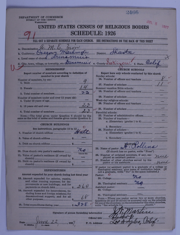 Scan of African Methodist Episcopal Zion Church: 2466