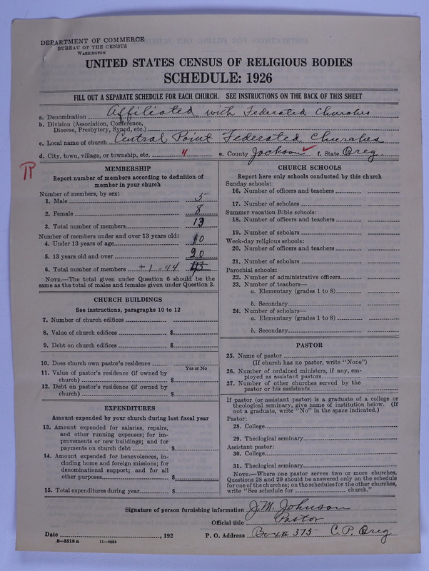 Scan of Federated Churches: