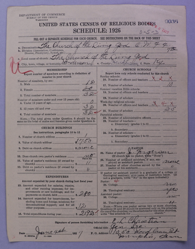 Scan of Church of the Living God, Christian Workers for Fellowship: 36