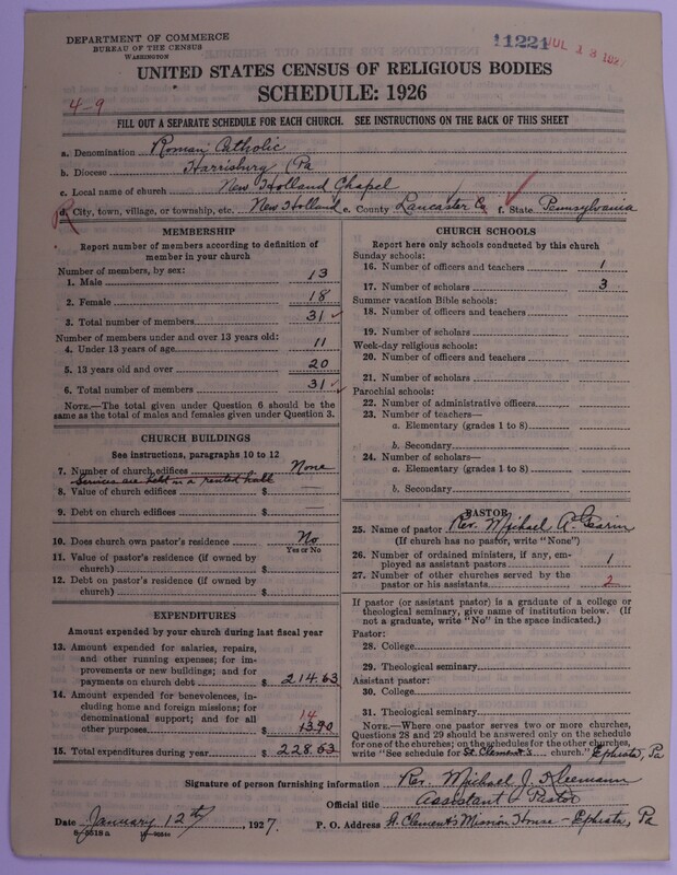 Scan of Roman Catholic Church: 11221