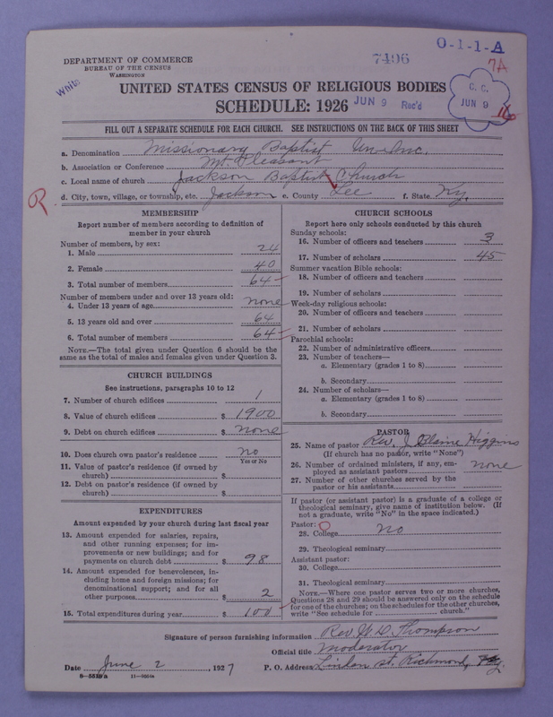 Scan of Negro Baptists: 7406