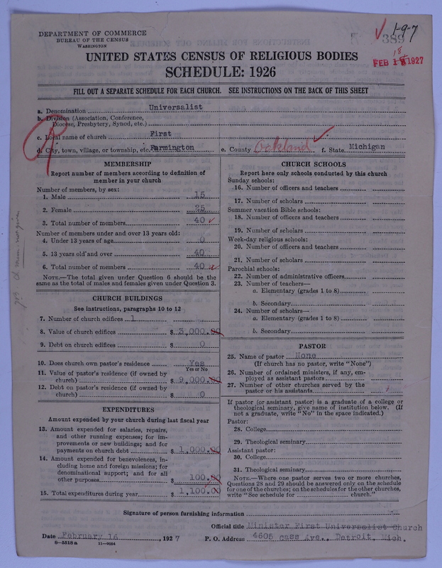 Scan of Universalist Church: 389
