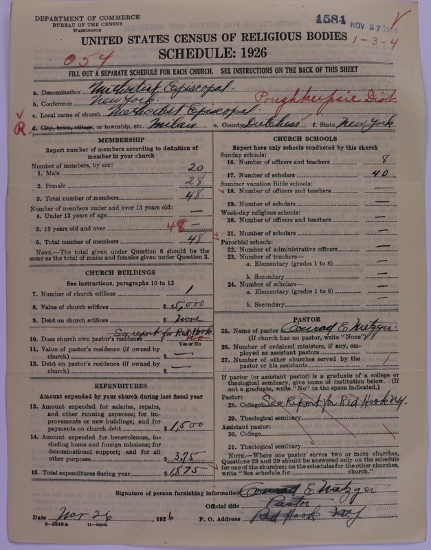 Scan of Methodist Episcopal Church: 1584