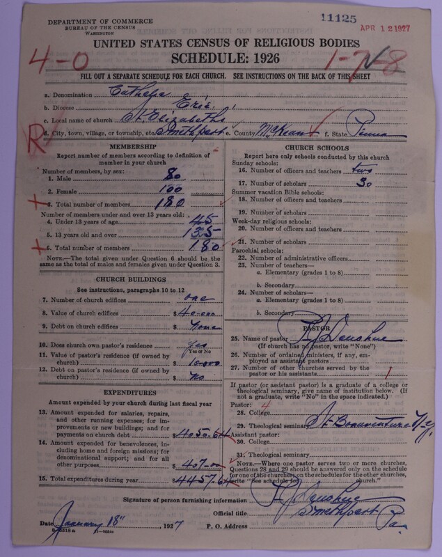 Scan of Roman Catholic Church: 11125