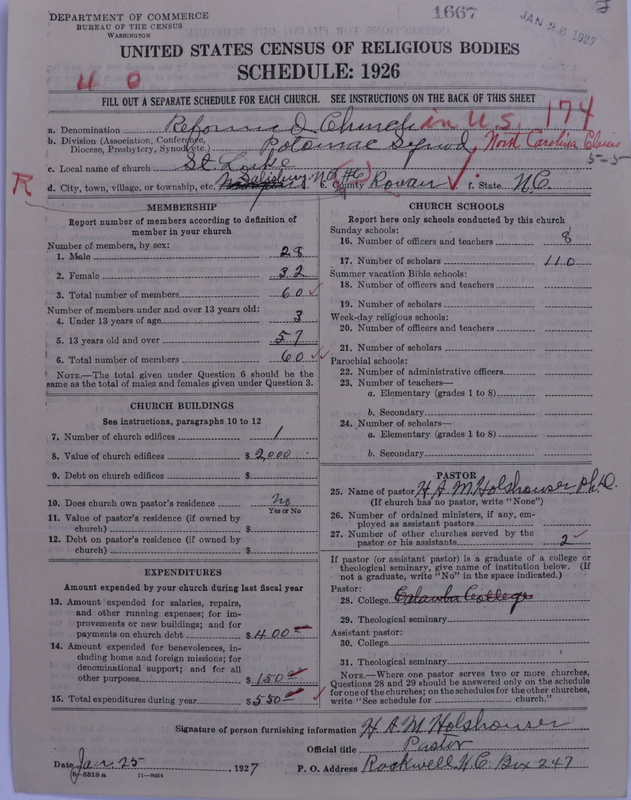 Scan of Reformed Church in the United States: 1667