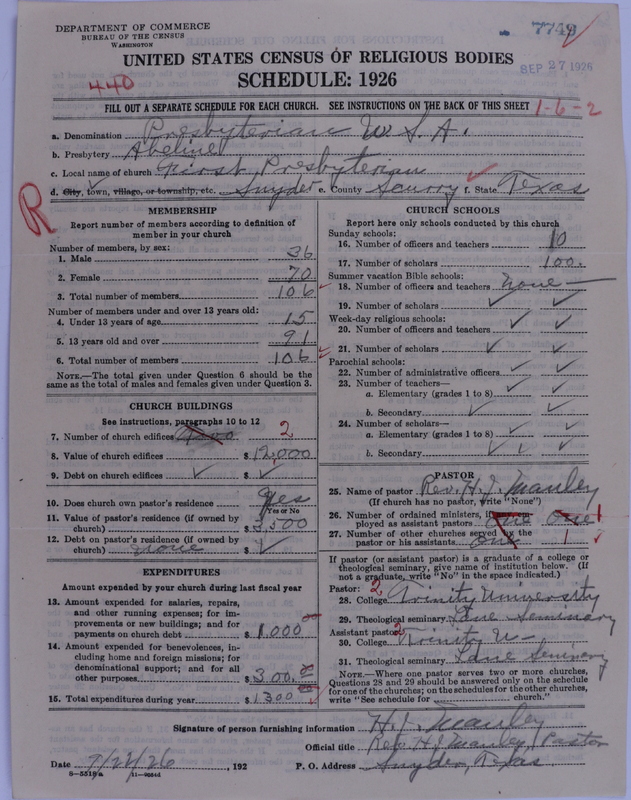 Scan of Presbyterian Church in the United States of America: 7749