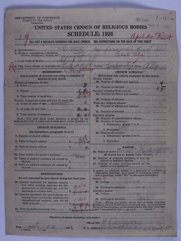 Scan of African Methodist Episcopal Church: 4659