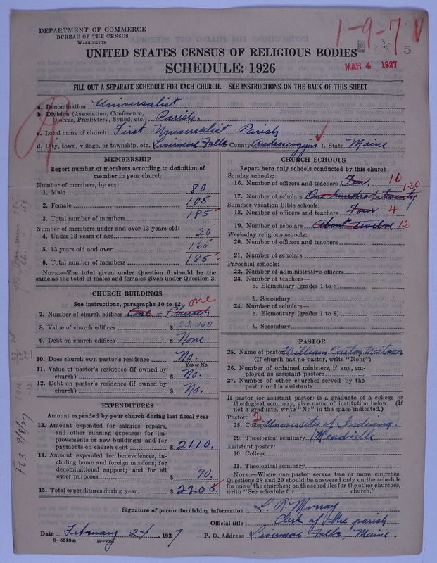 Scan of Universalist Church: 5