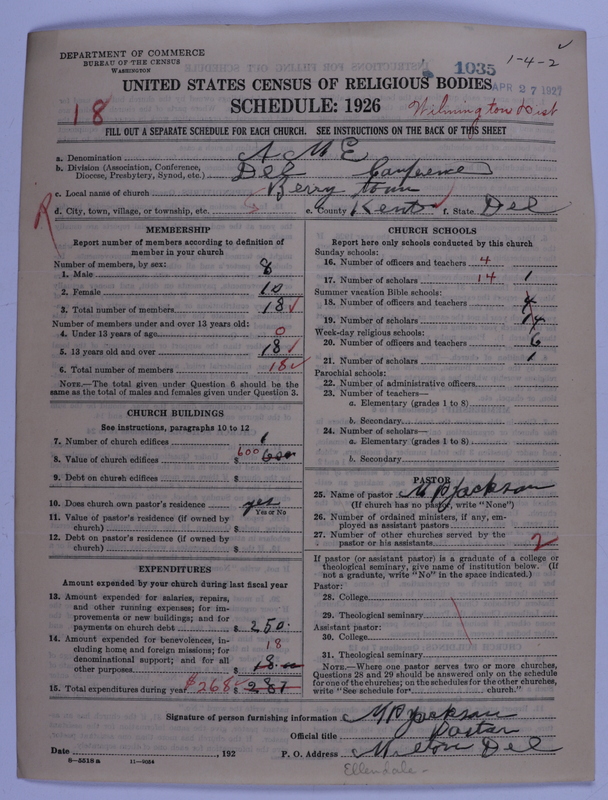 Scan of African Methodist Episcopal Church: 1035